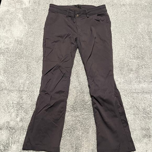 Prana Pants Womens 12 Halle Roll Up Nylon Hiking Gray *** - Picture 1 of 10